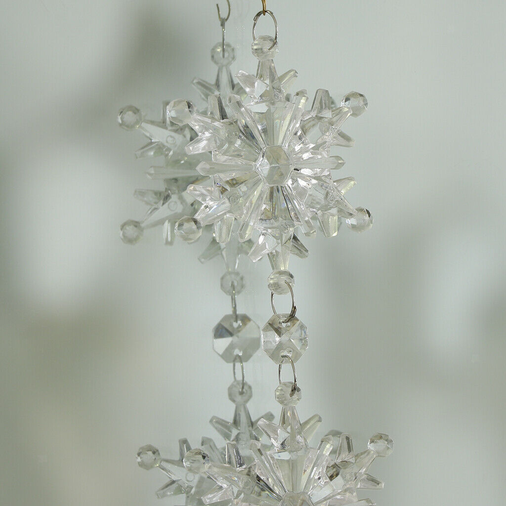 Christmas Acrylic Snowflake Pendant Bead Curtain Crystal Lamp Pendant B