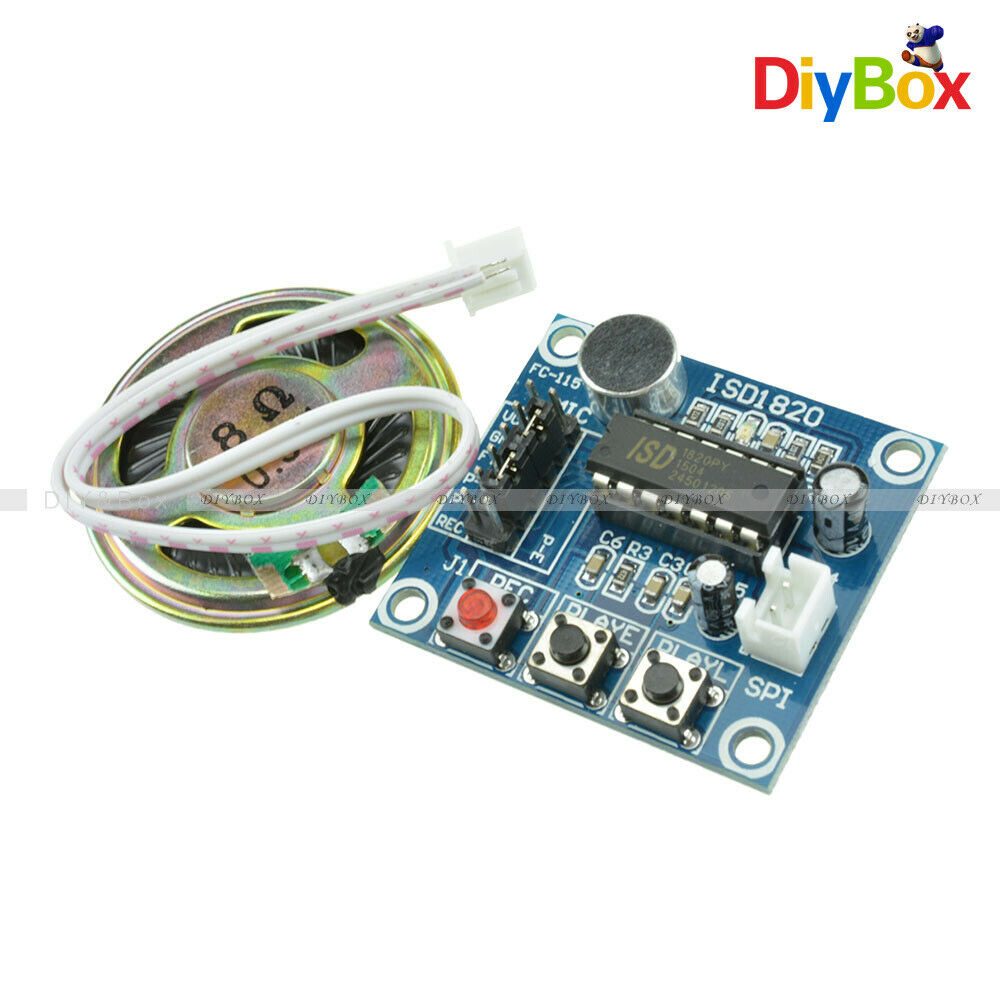 ISD1820 Voice Recording Recorder Module + Mic Sound Audio+Loudspeaker DC3 ~ 5V