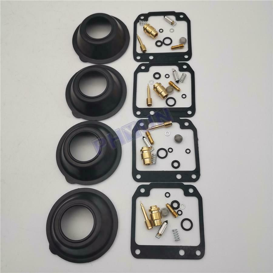 4x Carburetor Rebuild kit w/ Diaphragm Vacuum for YAMAHA XJ550 XJ 550 1981-1983