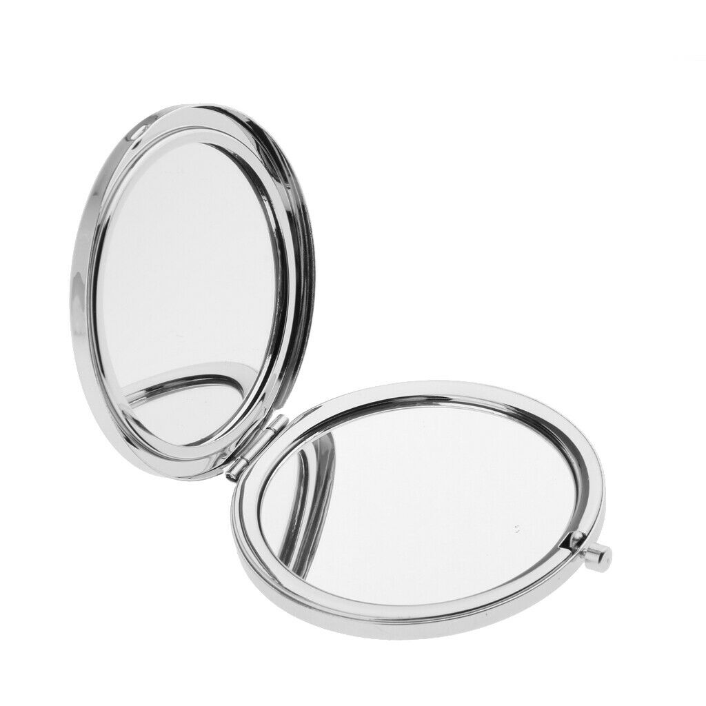 Double Sided Face Makeup Mirror ,Normal & Magnifying Folding Compact Mirrors