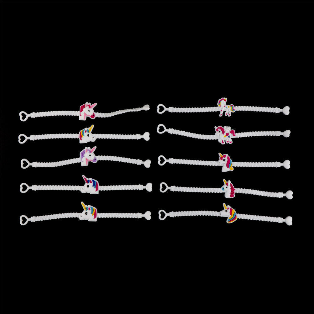 10pcs rubber bangle bracelet birthday party for kids wristband decor BDDD
