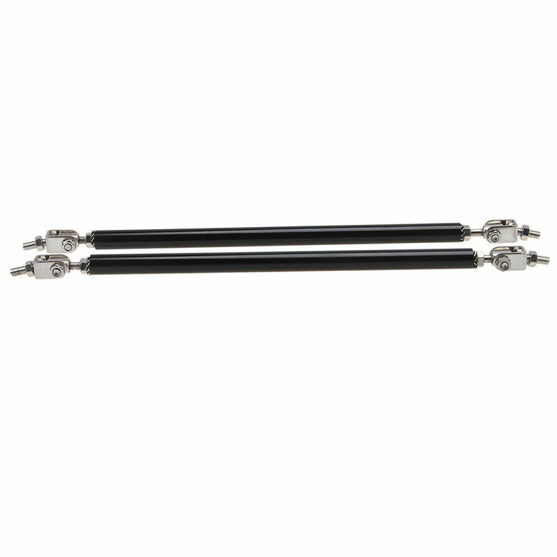2x Adjustable Bumper Lip Bar Splitter Strut Rod Tie Support Fit Dodge 20CM Black