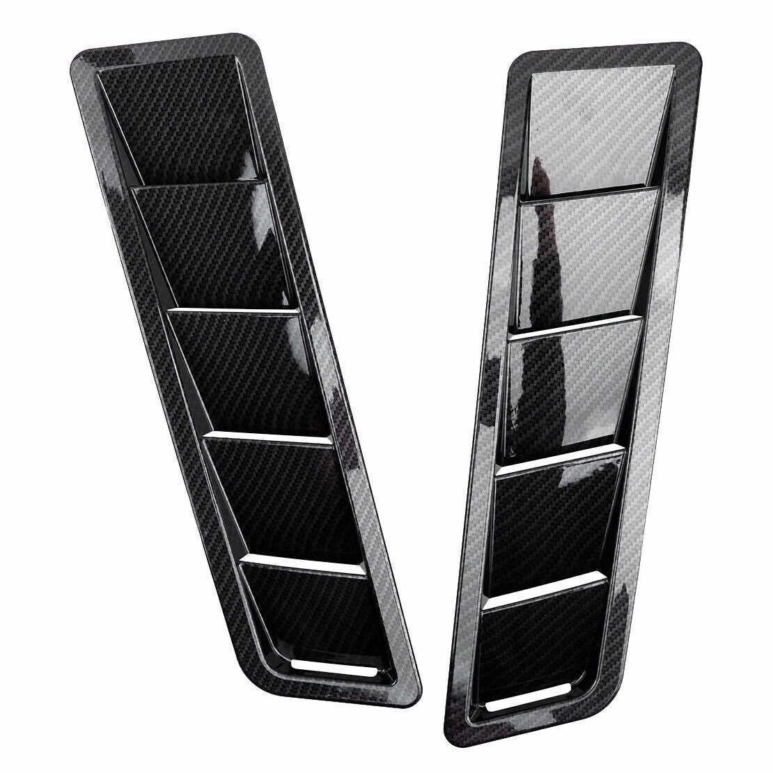 1Pair Car Engine Hood Vent Louver Scoop Air Flow Intake Cooling Panel Trim