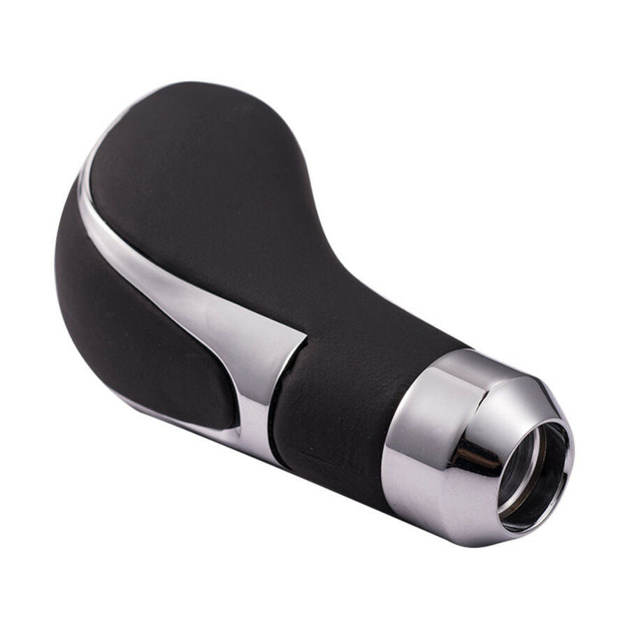 Universal Black PU Leather Car Manual Transmission Gear Shift Knob Shifter Lever