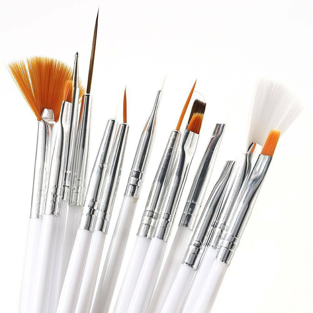 20pc Pro Nail Art Gel Design Pen Painting Polish Brush Dotting Drawing Tools Set