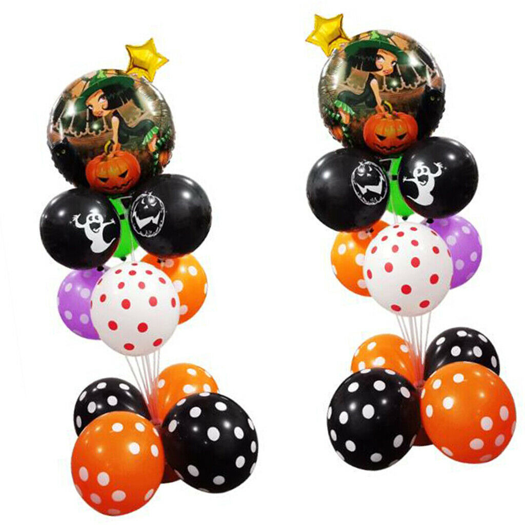 Halloween Latex Foil Balloon Party Decoration Photo Props Witch