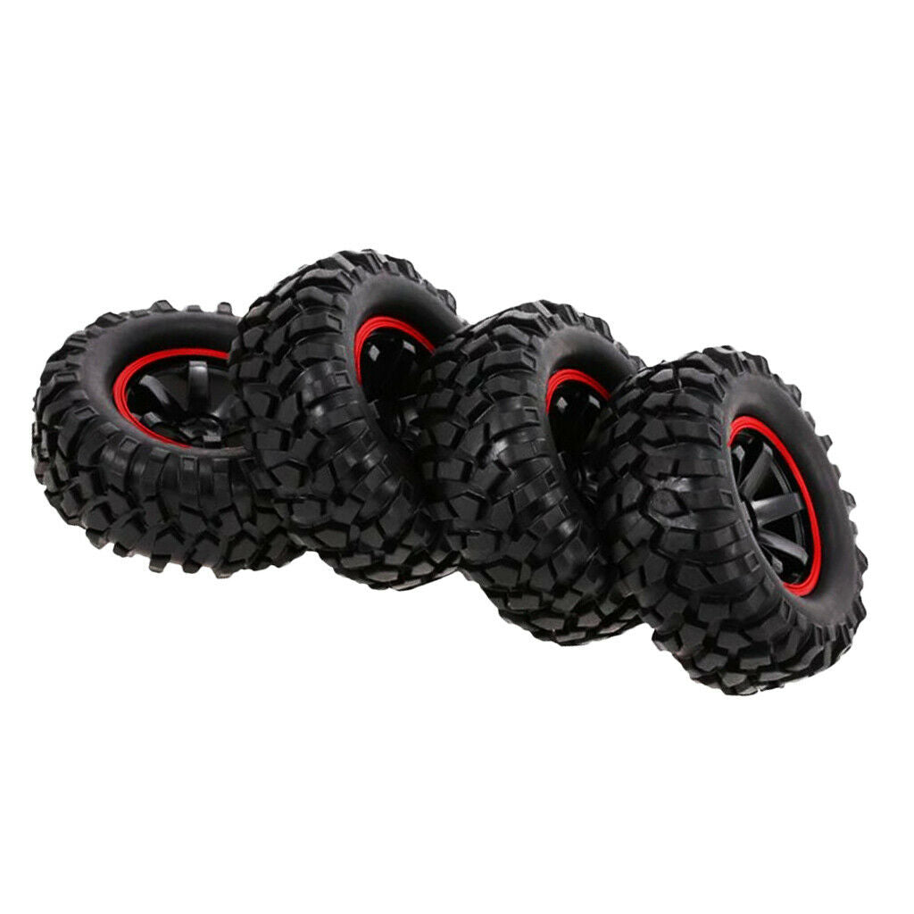 96mm Rubber Tires 1.9 "Tires Wheels for 1/10 RC Rock Crawler Buggy