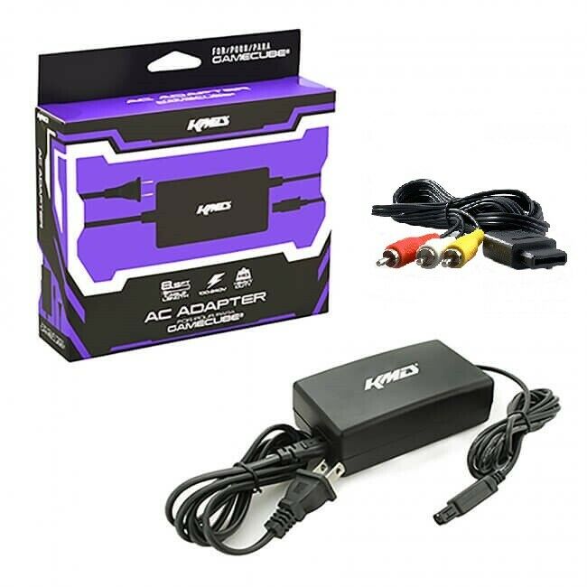 New GC Combo: AC Power Adapter Cord + Audio Video AV Cable (Nintendo Gamecube)
