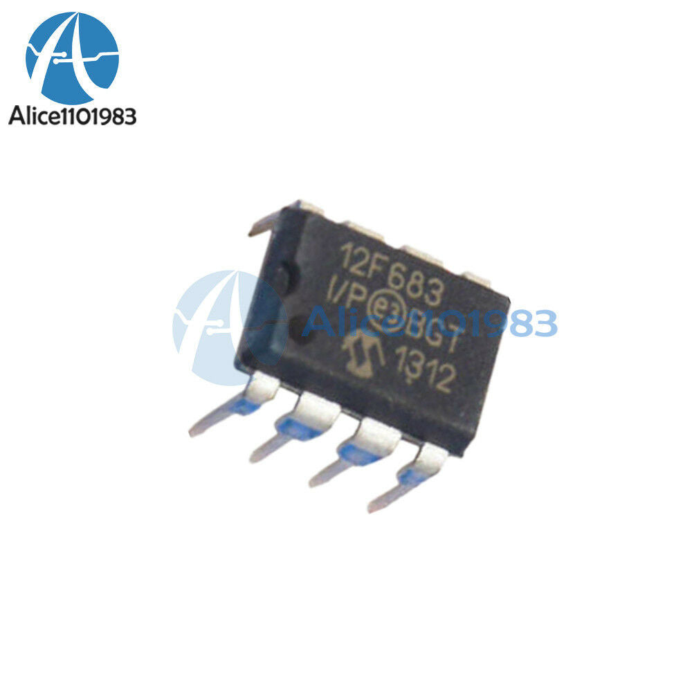 10PCS  PIC12F683-I/P PIC12F683 DIP8 MICROCHIP IC MCU FLASH 2KX14 NEW
