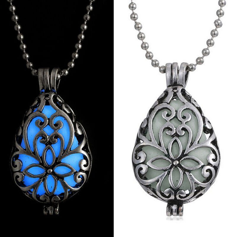Lovely Wishing Tear Drop Fairy Glow in the Dark Steampunk Pendan.l8