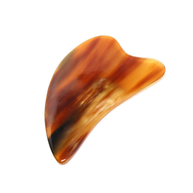 Natural Ox Horn Gua Sha Board Gouache Scraper Face Massager Facial Lift Scrap Pb