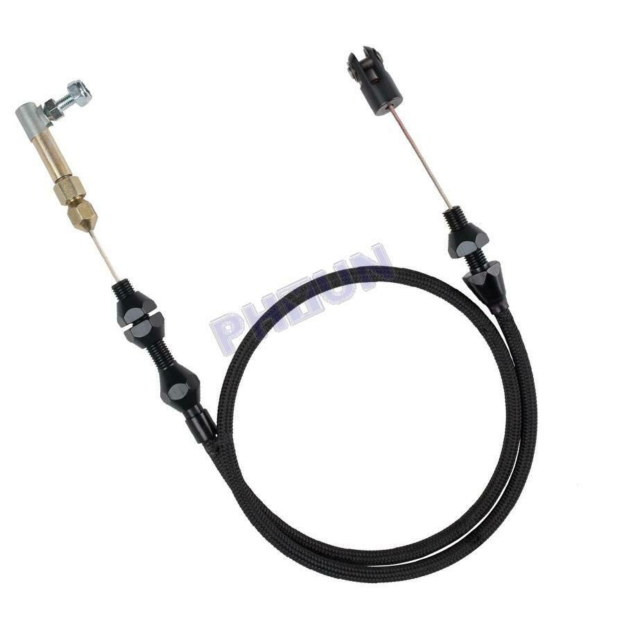 For Mopar Ford GM and More Throttle Cable 24" Stainless Steel Universal