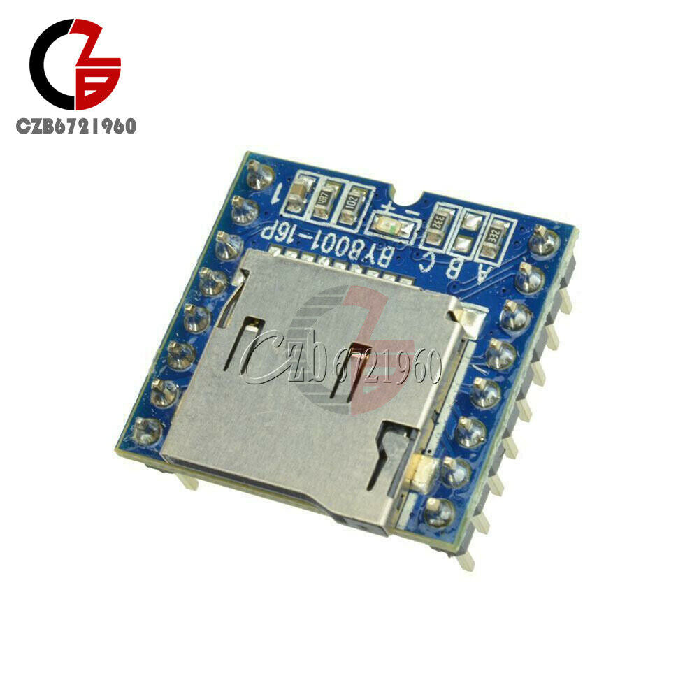 MP3 Player TF Micro SD U-Disk  BY8001-16P Arduino Audio Voice Module Board