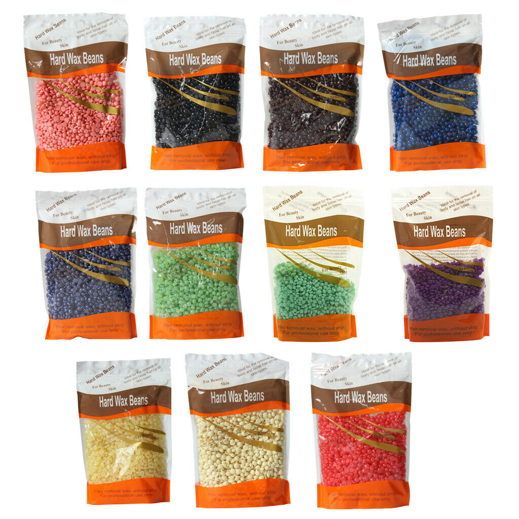 100g Hard Wax Beans Painless Hair Removal Arm Bikini Body Waxing + Spatulas