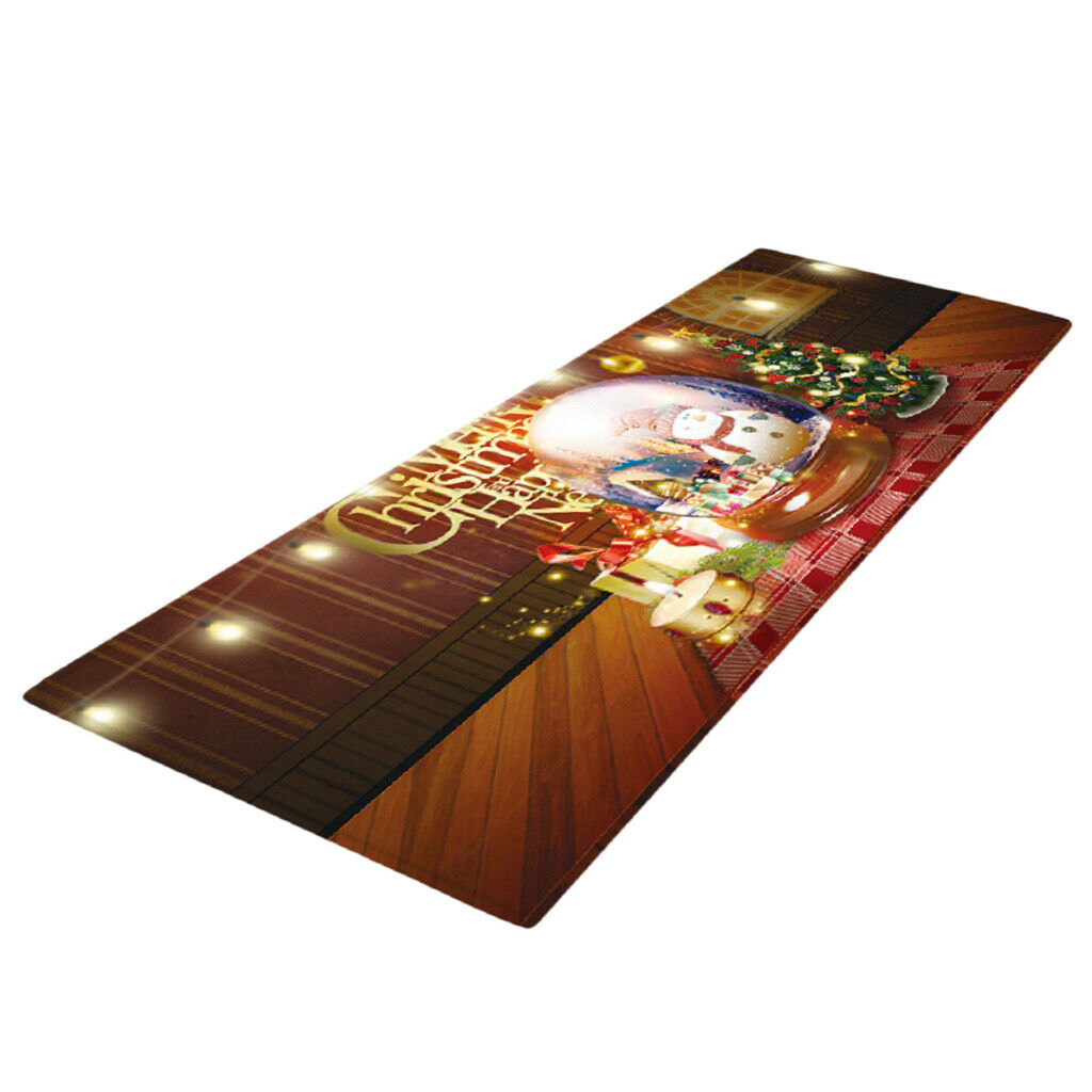 Christmas Theme Floor Mat Carpet Area Runner for Bedroom Living Room H