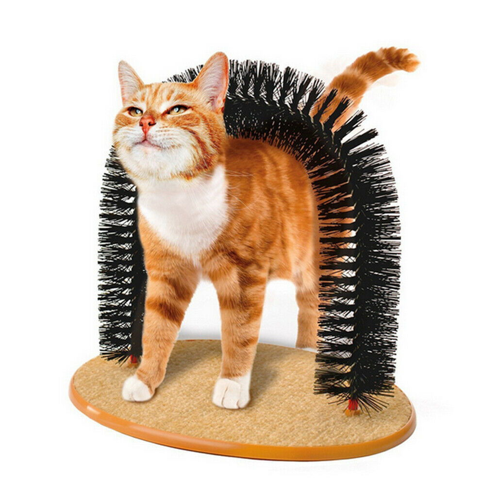 Multi-purpose Cats Self Groomer Scratcher Massager Arch Hair Cleaning