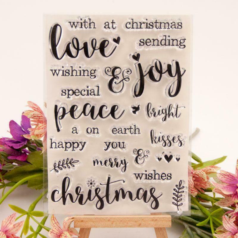 Merry Christmas Silicone Clear Seal Stamp DIY Scrapbooking Embossing Photo Album
