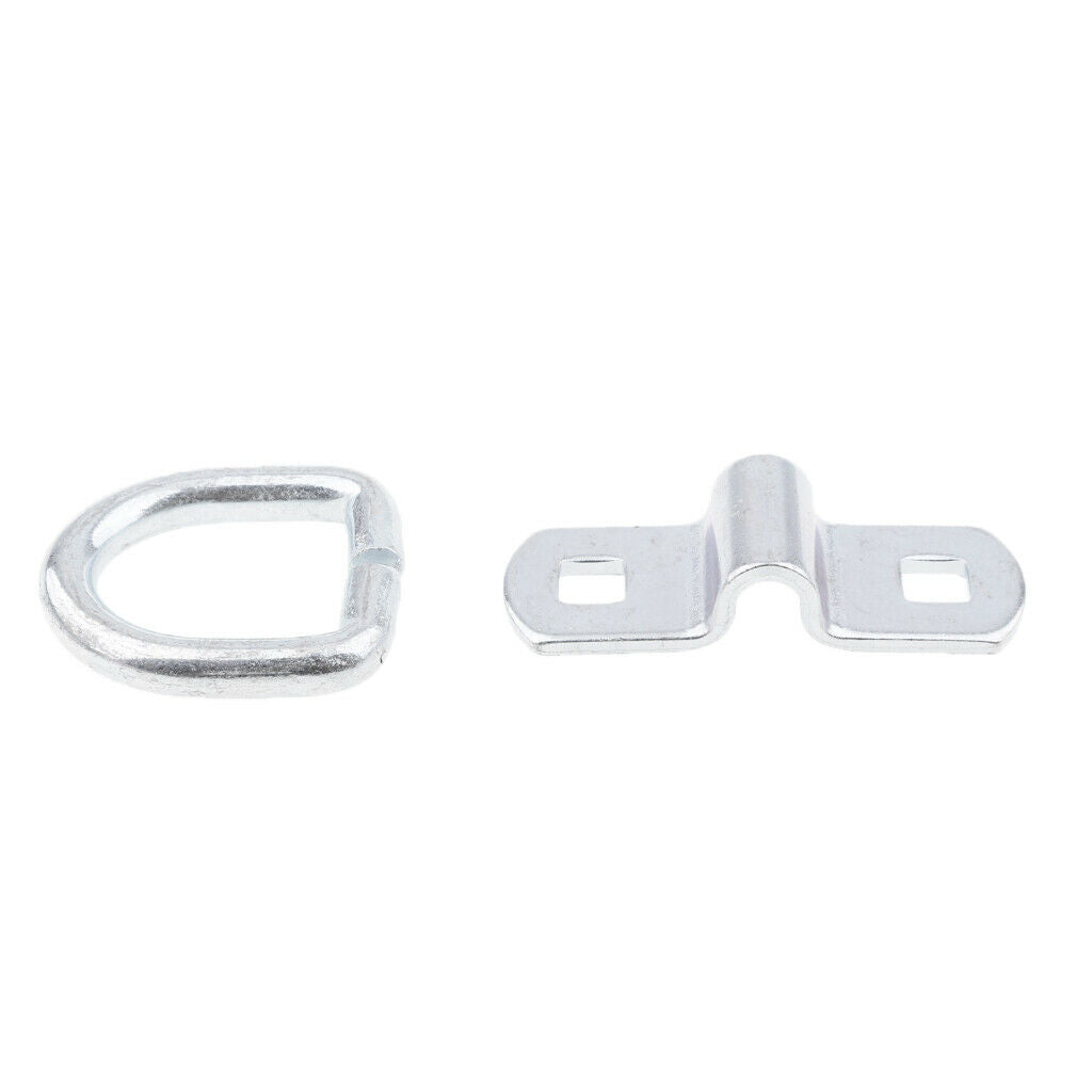 5 Pieces Trailer Boat D Ring Rope Chain Strap Tie Down Stainless Steel