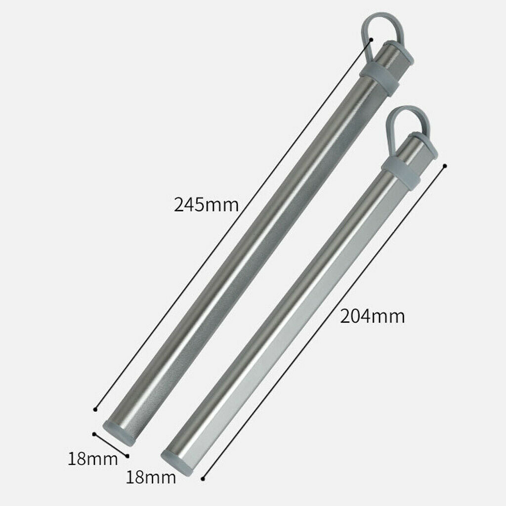 4pcs 9.6 inch Travel Chopsticks Storage Box Case Carrier Tube Pipe w/ Silicone