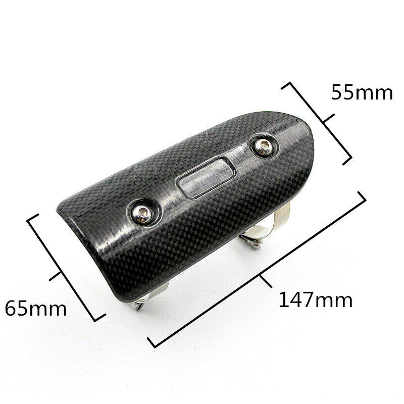 Motorcycle Bike Exhaust Pipe Guard Heat Shield Real Carbon Fiber Cover Protector