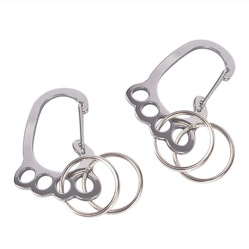 Cute Keychain Key Ring Hook Outdoor Camping Hiking Buckle Carabiner Key HoL Qx