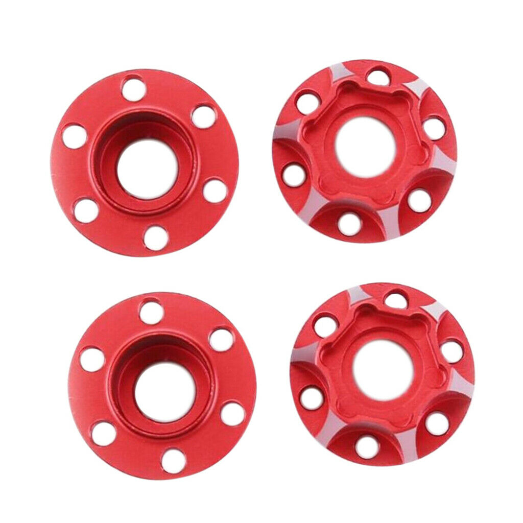 9mm Wheel Hex Rim Hub Drive Adapter for 1/10 Axial SCX10 TRX4 D90 Red