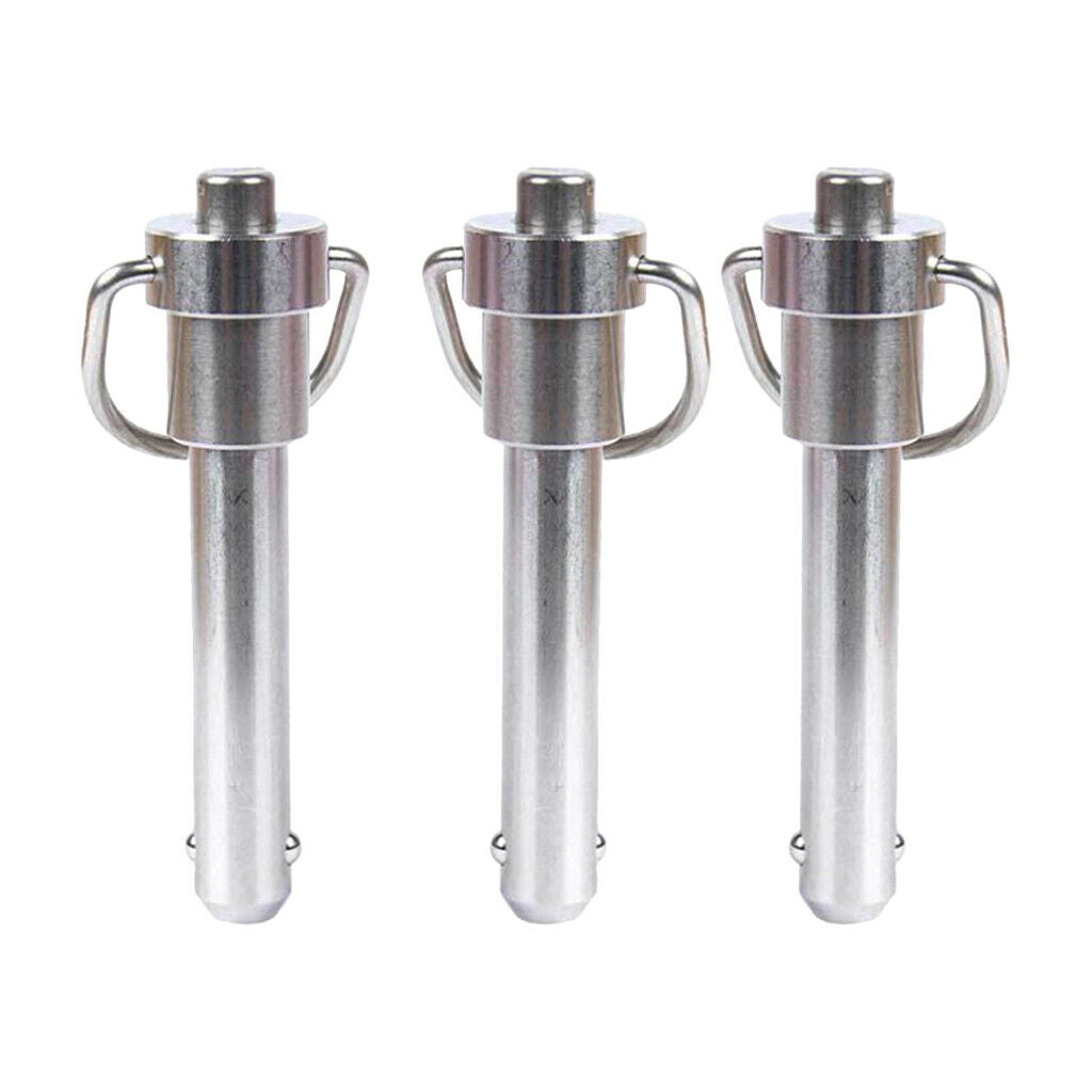 Set of 3 Ball Lock Pins Lock Quick Stainless Steel Quick Ball Pin 15mm