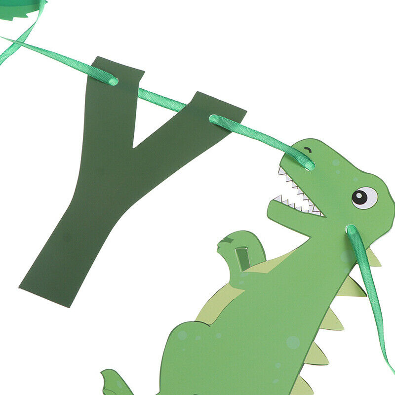 Dinosaur Birthday DIY Garland Happy Birthday Banners Roar Dino Party Wild One_DD