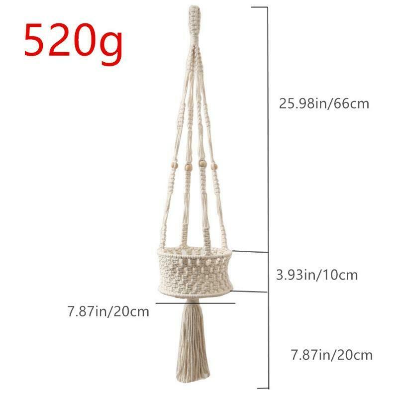 Hanging Plant Handmade Macrame Plant Hanger Flower Pot Holder Wall Garden Decor