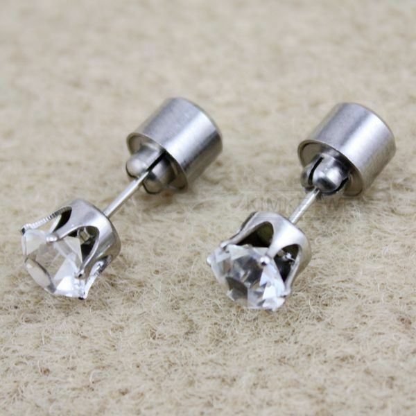 1 Pair Green Color Light Up Led Earrings New