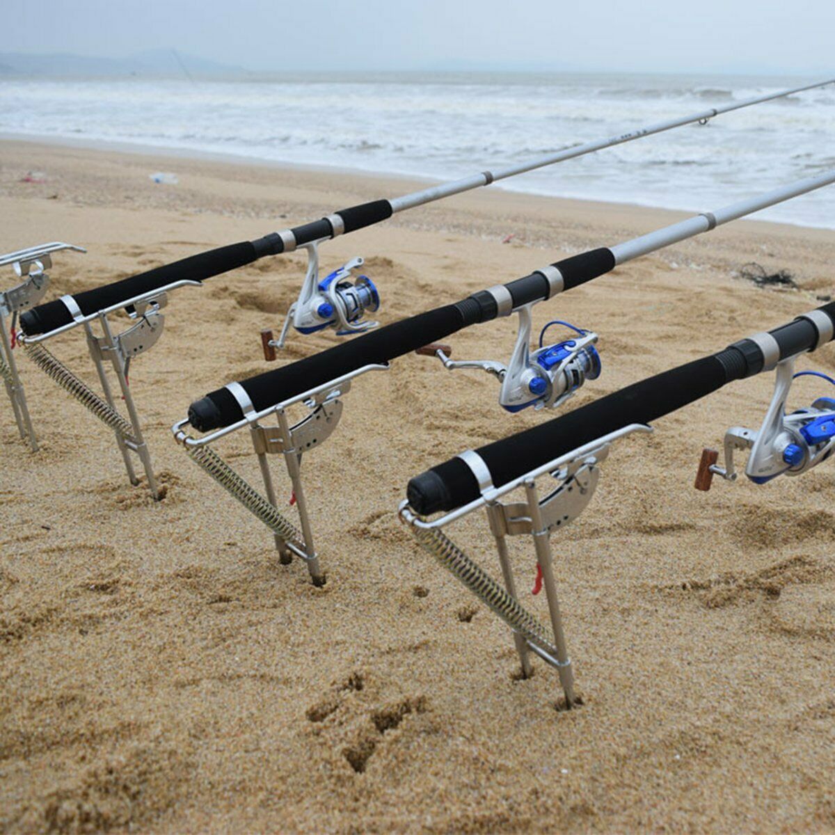 Fishing Rod Holder Automatic Tip-Up Hook Setter Fish Pole Tackle Bracket NEW