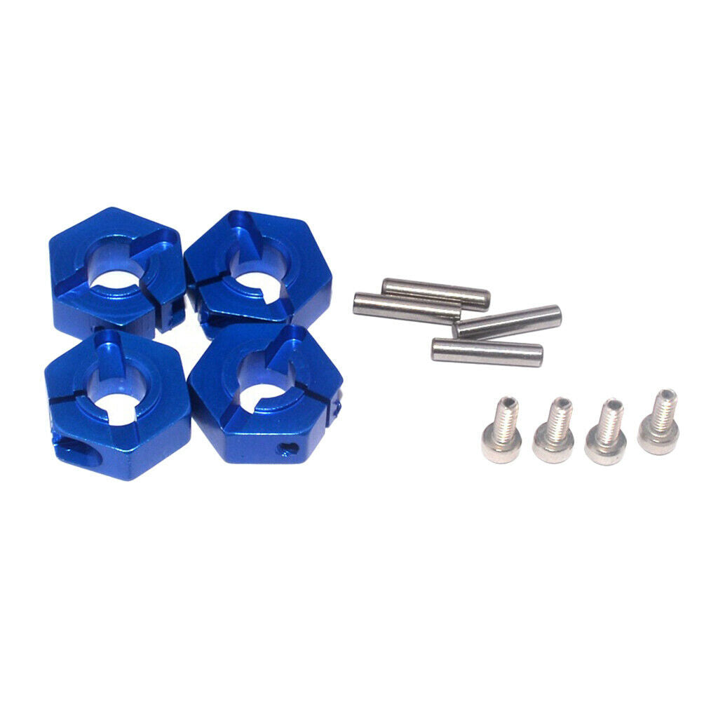 4PCS Aluminum 5.0 Wheel Hex with  Pins& Screws Fit for HSP   1/10 RC