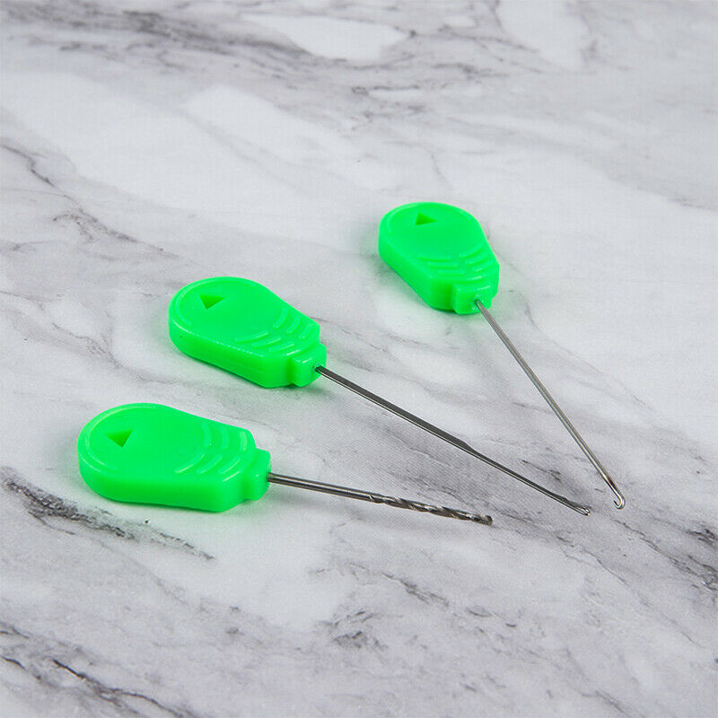 3PCS Carp Fishing Tools Rigging Baiting Needles Crochet Hook Stringer Nee.l8
