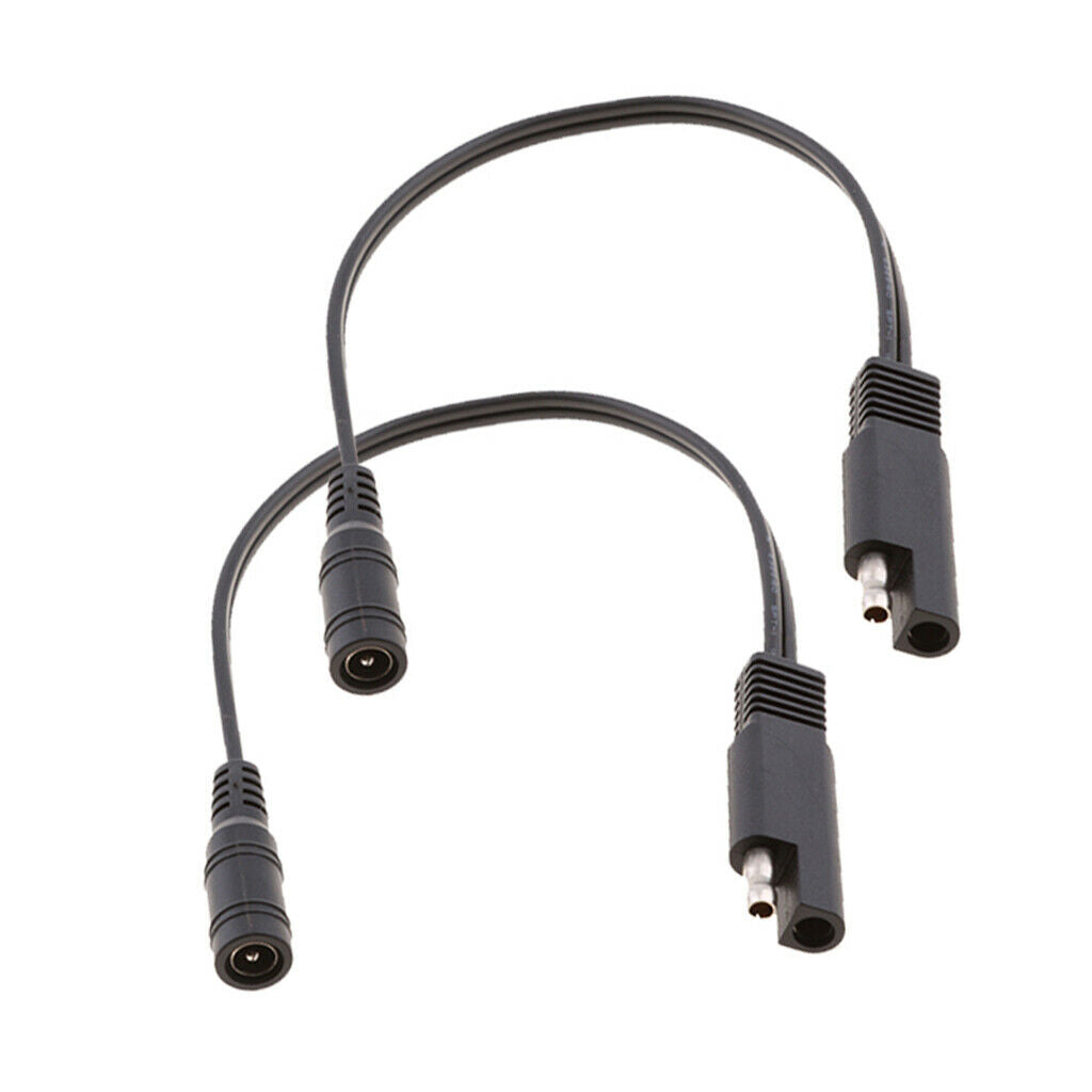 2 Pieces 10in SAE Connection to Coax Female Motorcycle Adapter Heavy Duty