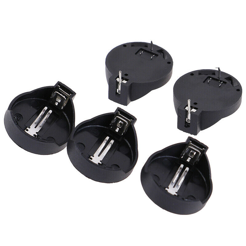 5PCS Black CR2025 CR2032 3V Button Coin Cell Battery Socket Holder C WF