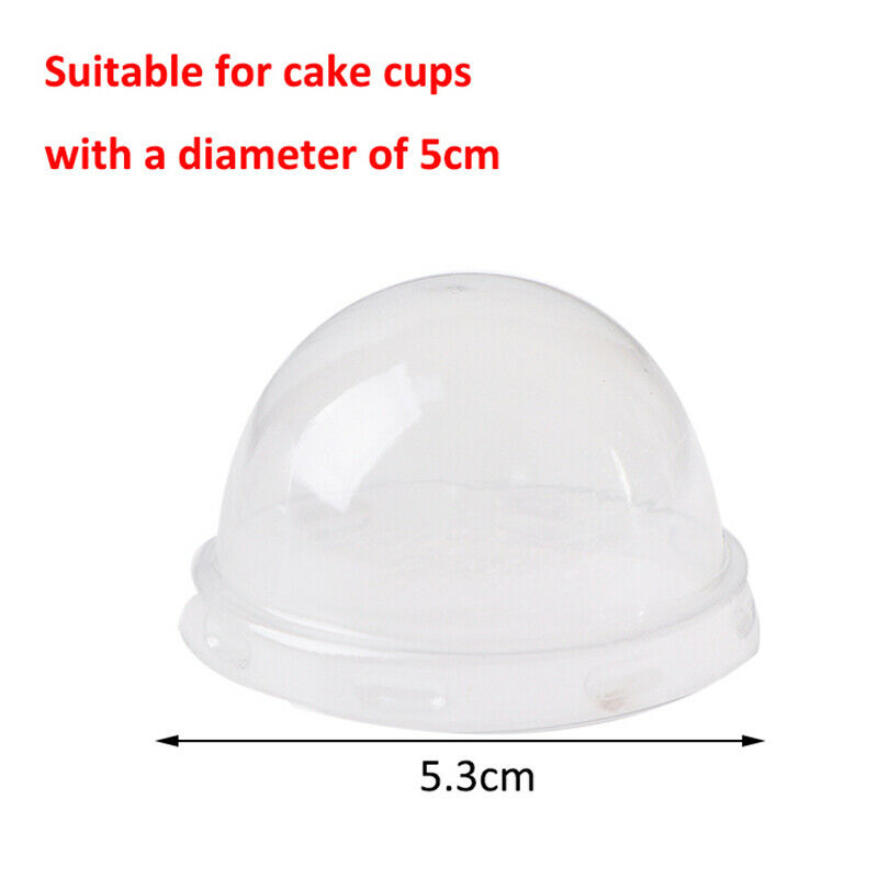 50pcs Cupcake Paper Cup Transparent Lid Cover for Baking Cups Muffin Paper CSJ