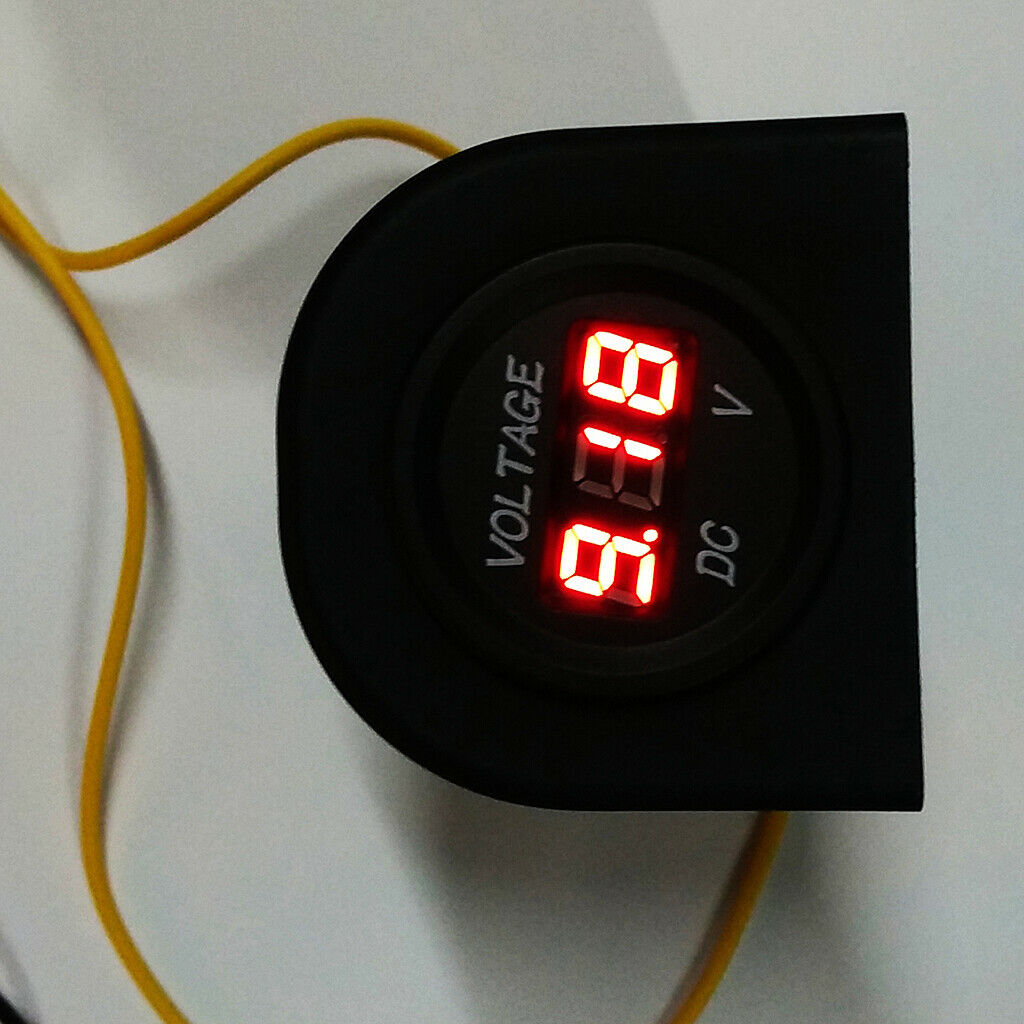 Red LED Panel Digital Display Car Motorbike Volt Meters Voltage Gauge Meter