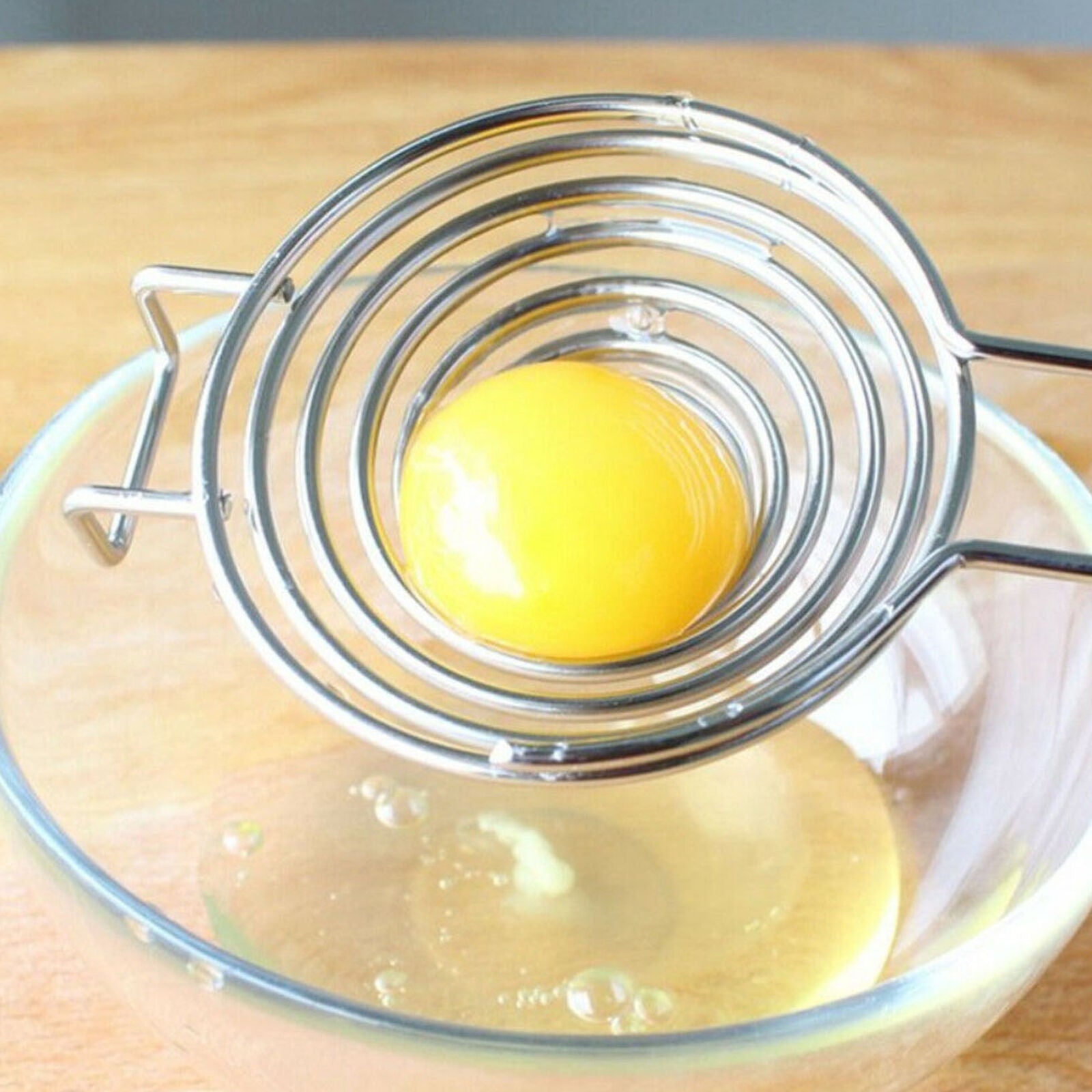 Stainless Steel Egg Yolk Separator Divider Hand Cooking Kitchen Gadget Tool
