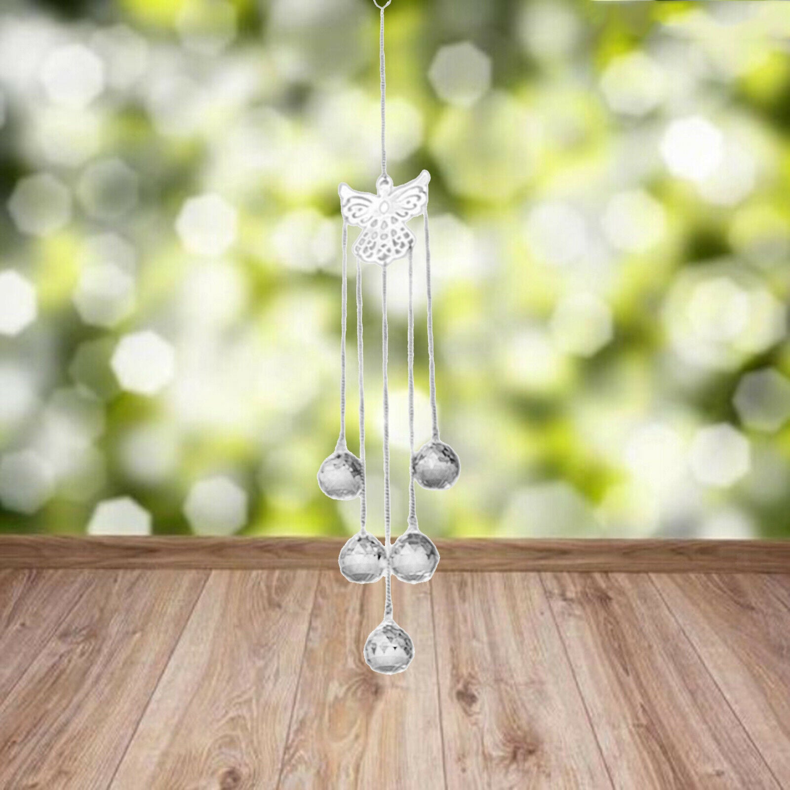 Clear Crystal Prisms Suncatcher Glass Beads Rainbow Maker Windchime Ornament