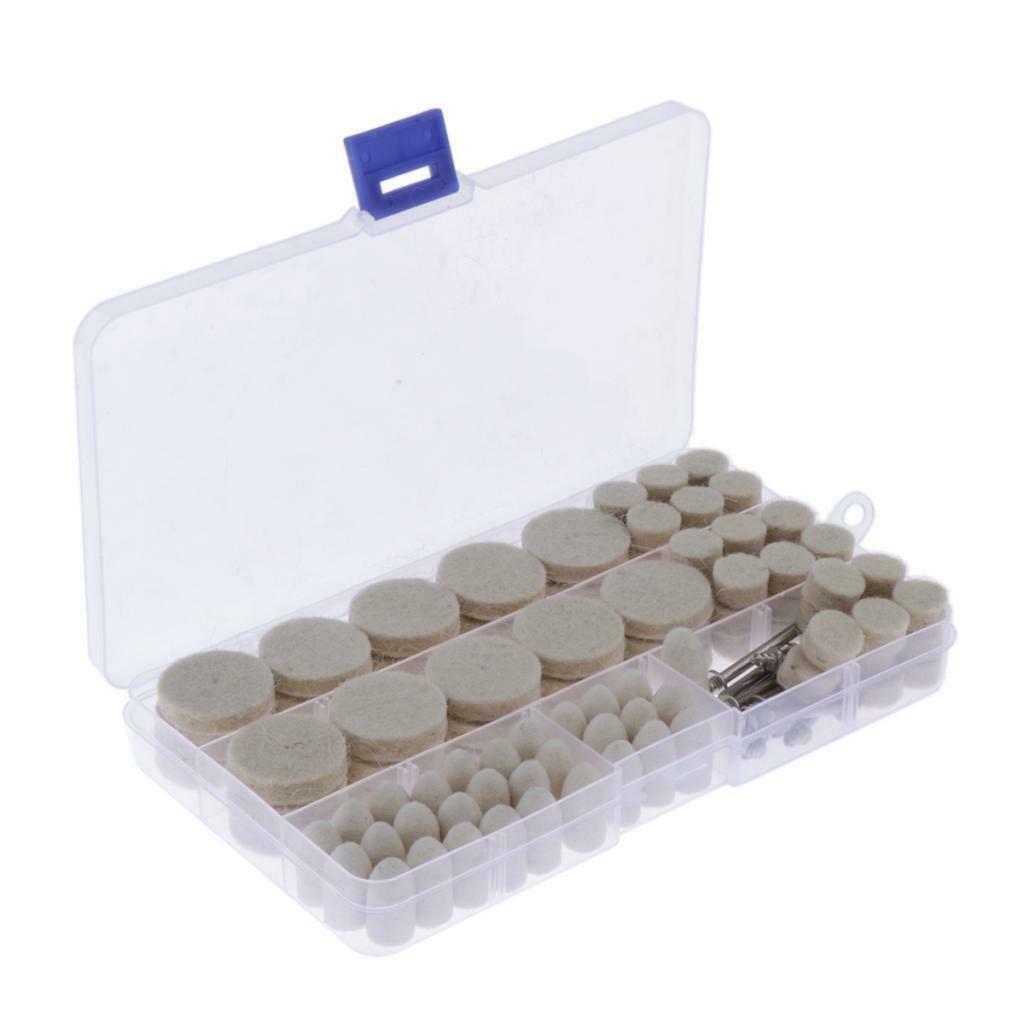 110pcs Wool Grinding Head Wheel Rotary Grinding And Polishing Tool +12xShank