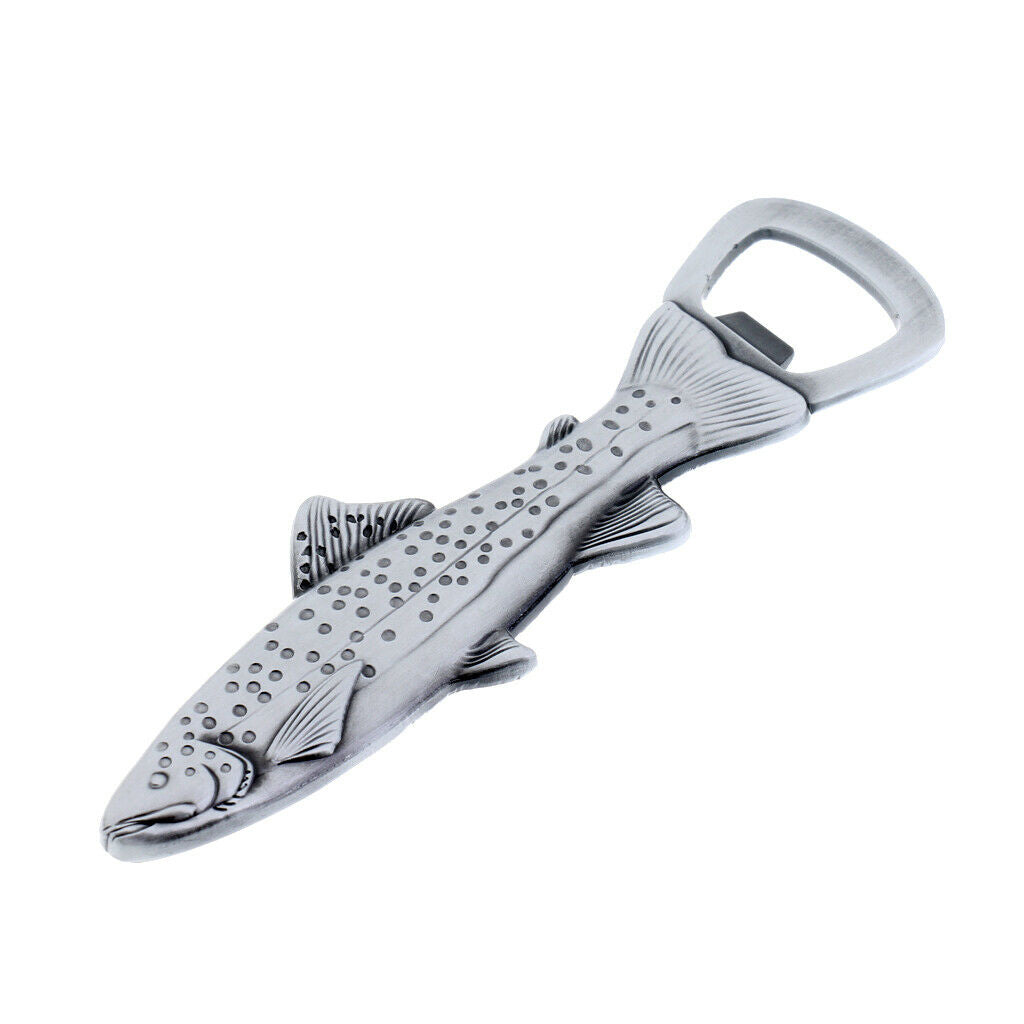 2 in 1 Bottle Opener in Fish Trout Shape Beer Opener Fridge Magnet,