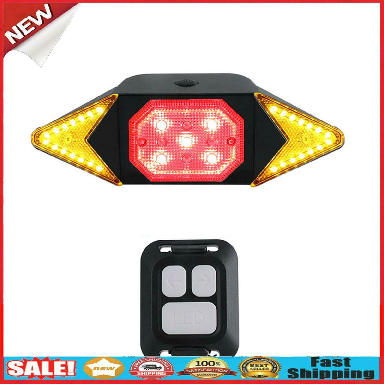 Rechargeable LED Bike Rear Lamp Wireless Remote Control Cycling Taillight  @