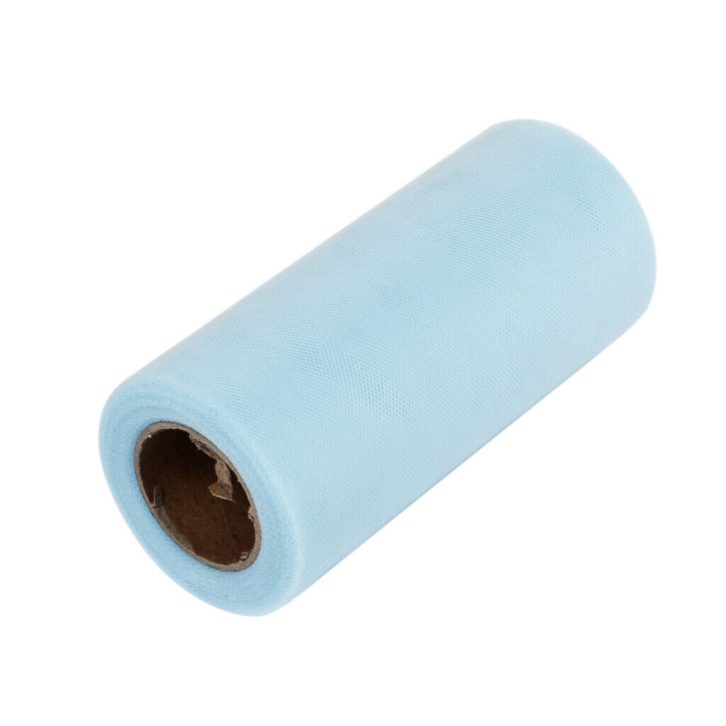 Mutil 6" x 25 yard Tulle Roll Spool Tutu Wedding Decor Bow Sky Blue