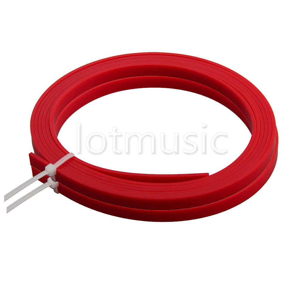 2pcs Guitar Bindings Purfling Strips Body Project Red ABS 1650 x 4 x 1.5mm