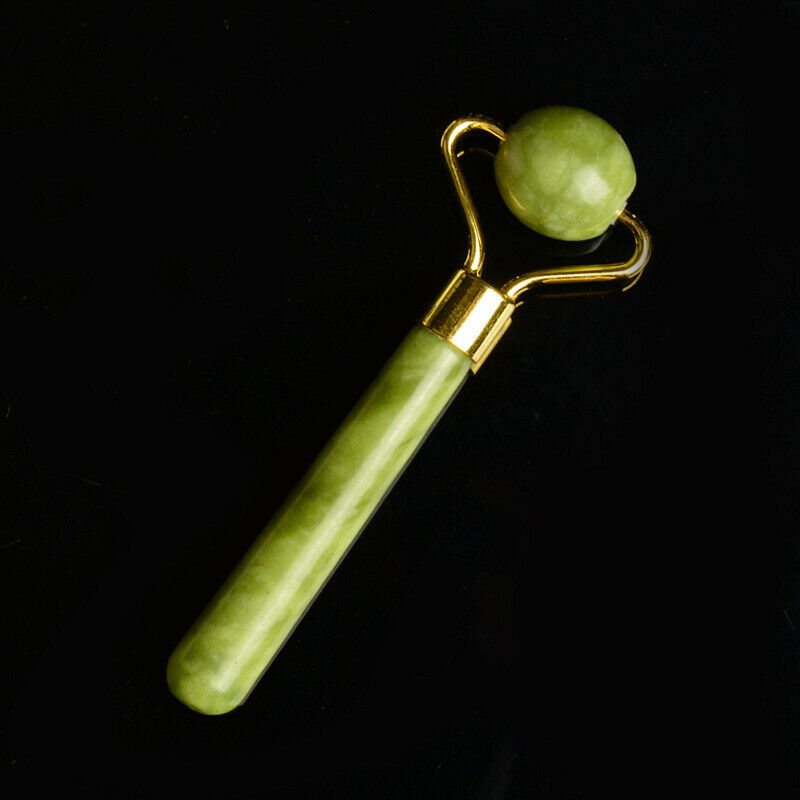Face Body Massager Natural Gua Sha Jade Stone Roller Women Facial Massage T Gy