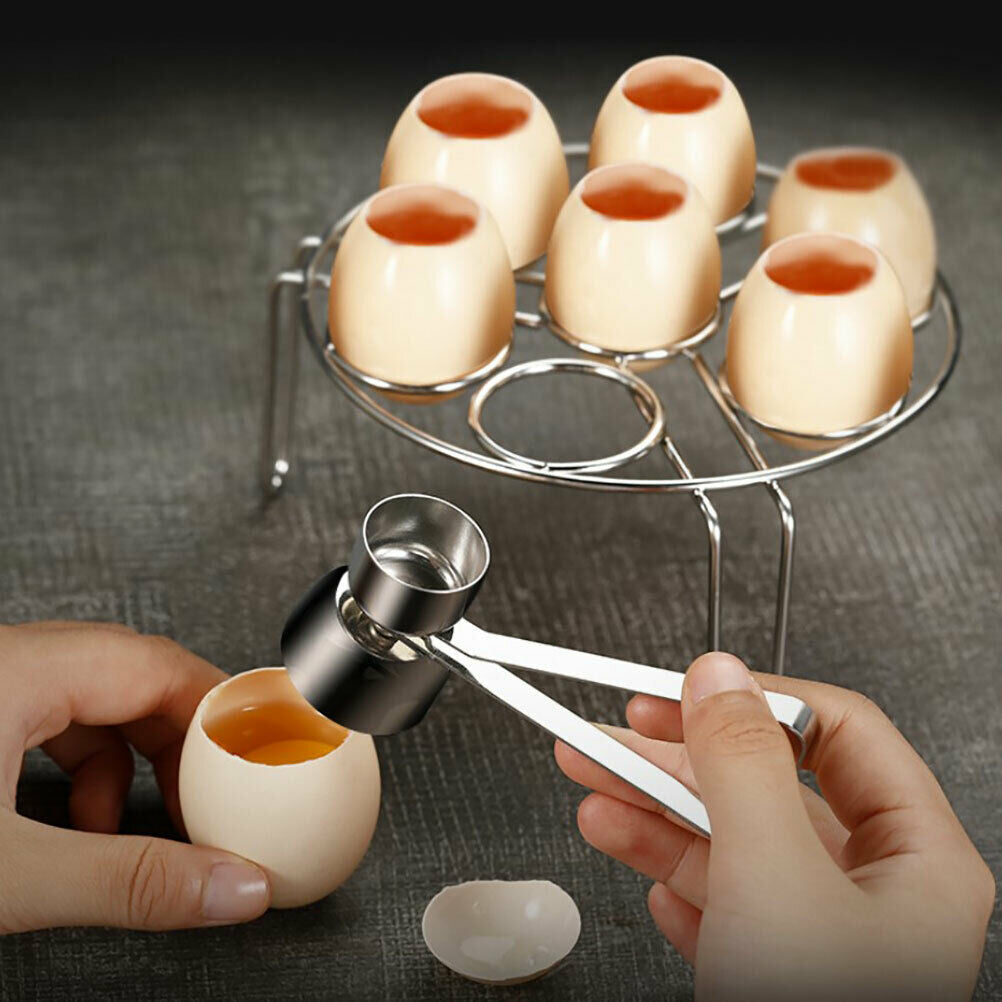 Practical Metal Egg Scissors Egg Topper Cutter Shell Opener Stainless Ste.l8