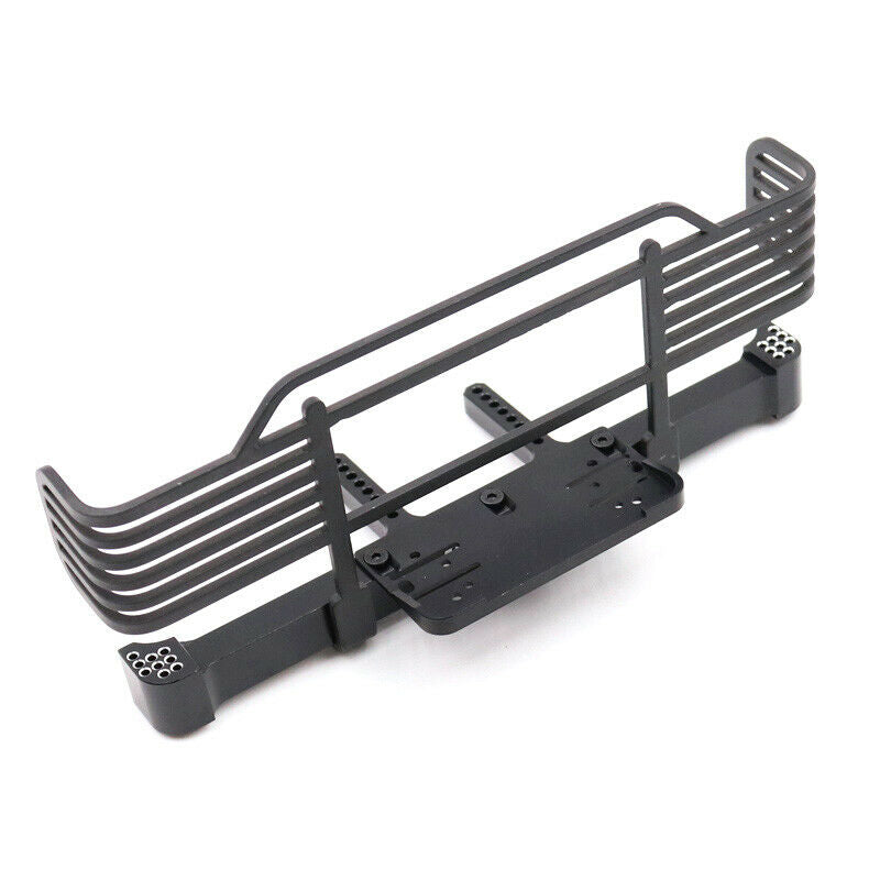 2X(CNC Metal Realistic Front Bumper for 1/10 RC Cler Traxxas 4,Black N7I8)