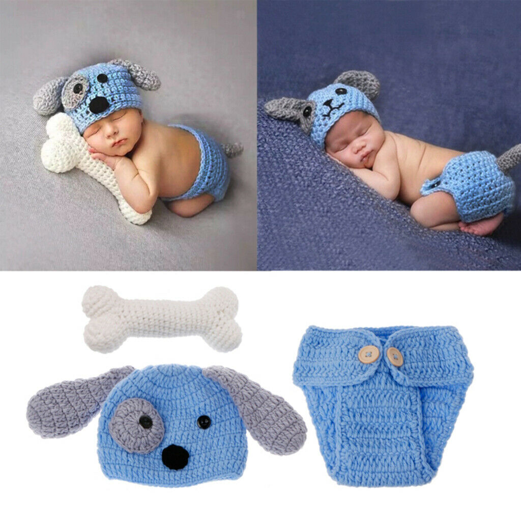 Photography Prop Baby Costume Cute Crochet Knitted Hat   Girl Boy Cute Animal