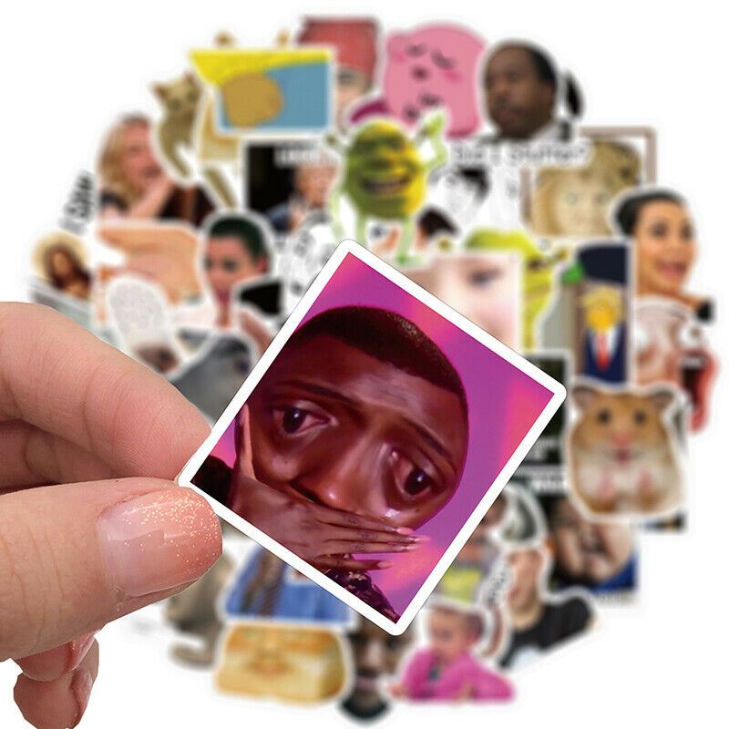 50Pcs Fashion Expression Stickers Guitar Skateboard Decals Stationery Kids T SJ