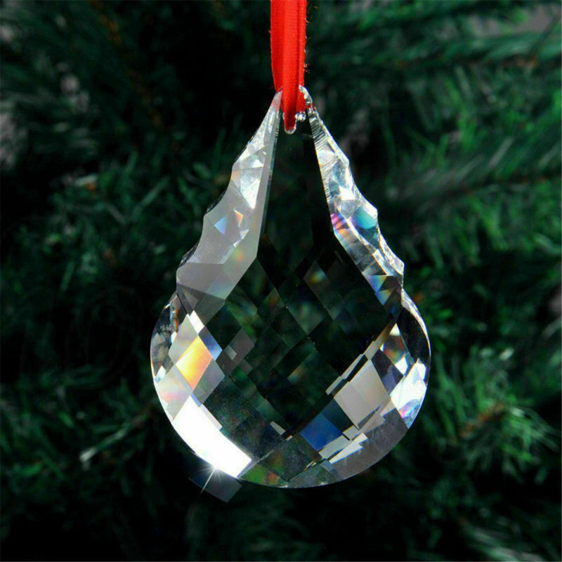 50mm Clear Crystal Pendant Suncatcher Chandelier Lamp Part Prism Drop Hanging